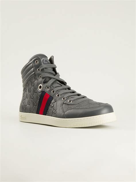 gucci suede sneakers|grey leather Gucci sneakers.